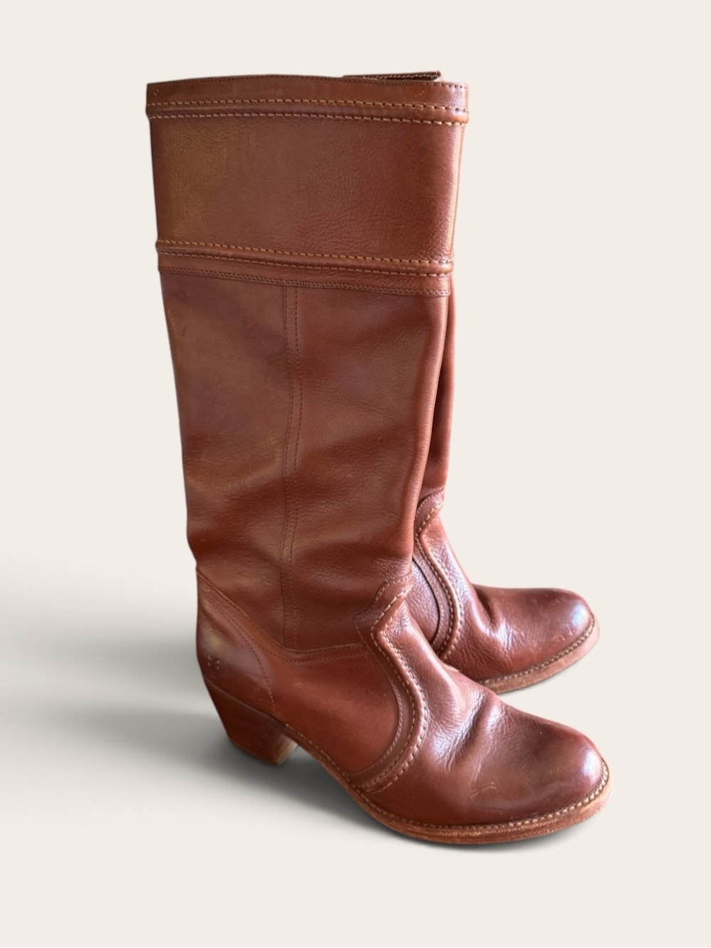 Vintage Frye Brown Leather Campus Boots | Women’s 9B
